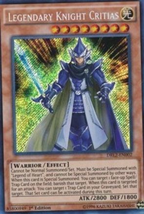 Legendary Knight Critias (DRL2-EN002) - Dragons of Legend 2 1st Edition Dragons of Legend 2 Yugioh Single Squirtle Squad Card Shop.