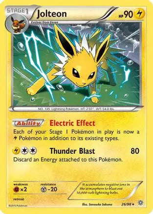 Jolteon 26/98 – Ancient Origins – Reverse Holofoil XY - Ancient Origins Pokemon Single Squirtle Squad Card Shop.