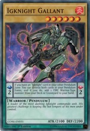 Igknight Gallant (CORE-EN031) - Clash of Rebellions Unlimited Clash of Rebellions Yugioh Single Squirtle Squad Card Shop.