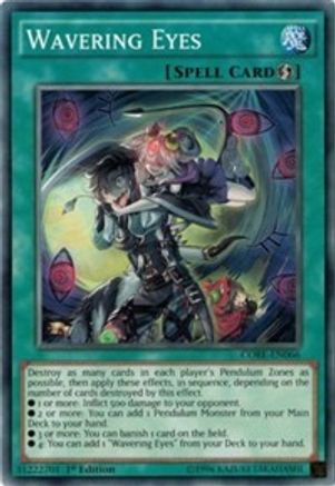 Wavering Eyes (CORE-EN066) - Clash of Rebellions Unlimited Clash of Rebellions Yugioh Single Squirtle Squad Card Shop.