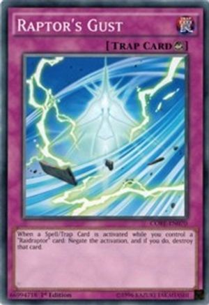 Raptor's Gust (CORE-EN070) - Clash of Rebellions 1st Edition Clash of Rebellions Yugioh Single Squirtle Squad Card Shop.