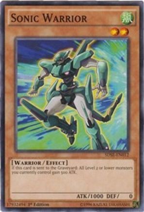 Sonic Warrior (SDSE-EN012) - Structure Deck: Synchron Extreme 1st Edition Structure Deck: Synchron Extreme Yugioh Single Squirtle Squad Card Shop.