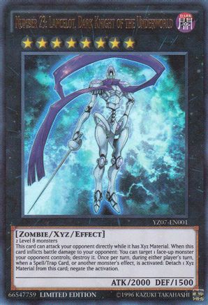 Number 23: Lancelot, Dark Knight of the Underworld (YZ07-EN001) - Yu-Gi-Oh! ZEXAL Manga Promotional Cards Limited Yu-Gi-Oh! ZEXAL Manga Promotional Cards Yugioh Single Squirtle Squad Card Shop.