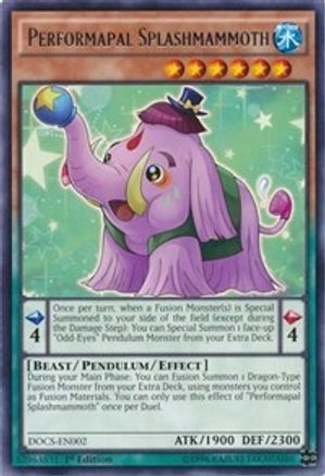 Performapal Splashmammoth (DOCS-EN002) - Dimension of Chaos 1st Edition Dimension of Chaos Yugioh Single Squirtle Squad Card Shop.