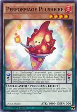 Performage Plushfire (DOCS-EN016) - Dimension of Chaos Unlimited Dimension of Chaos Yugioh Single Squirtle Squad Card Shop.