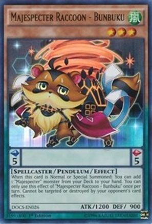 Majespecter Raccoon - Bunbuku (DOCS-EN026) - Dimension of Chaos 1st Edition Dimension of Chaos Yugioh Single Squirtle Squad Card Shop.