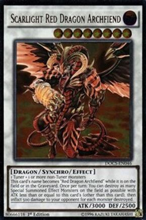 Scarlight Red Dragon Archfiend (UTR) (DOCS-EN046) - Dimension of Chaos Unlimited Dimension of Chaos Yugioh Single Squirtle Squad Card Shop.