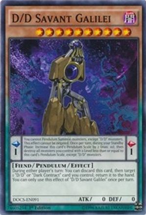 D/D Savant Galilei (DOCS-EN091) - Dimension of Chaos 1st Edition Dimension of Chaos Yugioh Single Squirtle Squad Card Shop.