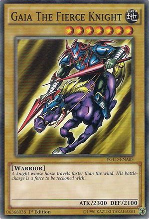 Gaia The Fierce Knight (YGLD-ENA05) - King of Games: Yugi's Legendary Decks Unlimited King of Games: Yugi's Legendary Decks Yugioh Single Squirtle Squad Card Shop.