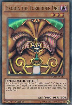 Exodia the Forbidden One (YGLD-ENA17) - King of Games: Yugi's Legendary Decks 1st Edition King of Games: Yugi's Legendary Decks Yugioh Single Squirtle Squad Card Shop.