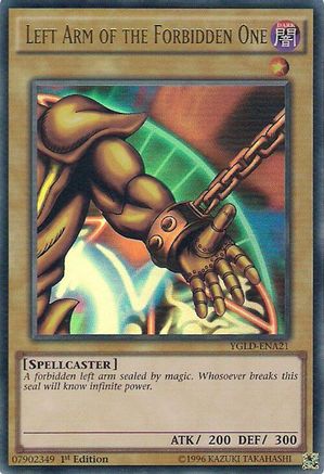 Left Arm of the Forbidden One (YGLD-ENA21) - King of Games: Yugi's Legendary Decks 1st Edition King of Games: Yugi's Legendary Decks Yugioh Single Squirtle Squad Card Shop.