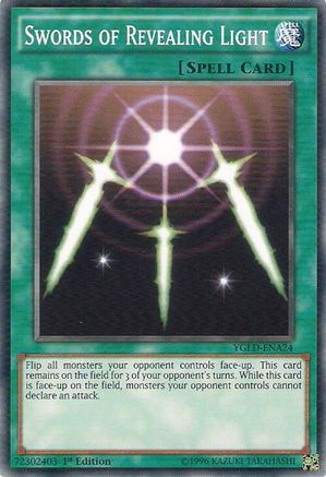 Swords of Revealing Light (A) (YGLD-ENA24) - King of Games: Yugi's Legendary Decks Unlimited King of Games: Yugi's Legendary Decks Yugioh Single Squirtle Squad Card Shop.