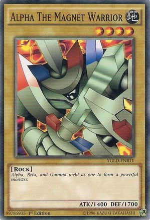 Alpha The Magnet Warrior (YGLD-ENB11) - King of Games: Yugi's Legendary Decks 1st Edition King of Games: Yugi's Legendary Decks Yugioh Single Squirtle Squad Card Shop.