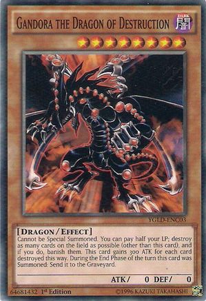 Gandora the Dragon of Destruction (YGLD-ENC03) - King of Games: Yugi's Legendary Decks Unlimited King of Games: Yugi's Legendary Decks Yugioh Single Squirtle Squad Card Shop.