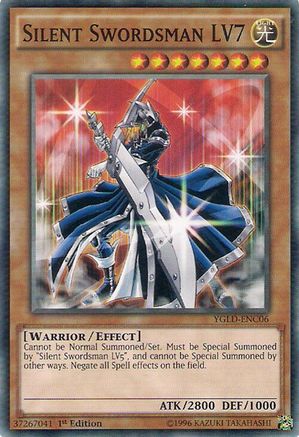 Silent Swordsman LV7 (YGLD-ENC06) - King of Games: Yugi's Legendary Decks 1st Edition King of Games: Yugi's Legendary Decks Yugioh Single Squirtle Squad Card Shop.