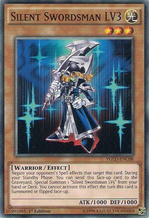Silent Swordsman LV3 (YGLD-ENC08) - King of Games: Yugi's Legendary Decks Unlimited King of Games: Yugi's Legendary Decks Yugioh Single Squirtle Squad Card Shop.