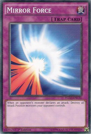 Mirror Force (C) (YGLD-ENC36) - King of Games: Yugi's Legendary Decks 1st Edition King of Games: Yugi's Legendary Decks Yugioh Single Squirtle Squad Card Shop.