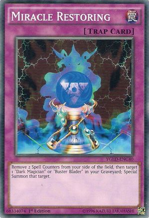 Miracle Restoring (YGLD-ENC40) - King of Games: Yugi's Legendary Decks 1st Edition King of Games: Yugi's Legendary Decks Yugioh Single Squirtle Squad Card Shop.