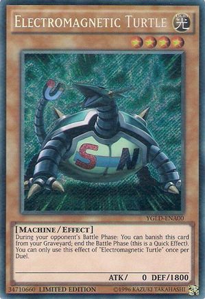 Electromagnetic Turtle (YGLD-ENA00) - King of Games: Yugi's Legendary Decks Limited King of Games: Yugi's Legendary Decks Yugioh Single Squirtle Squad Card Shop.
