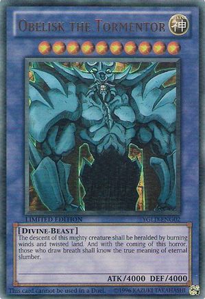 Obelisk the Tormentor (YGLD-ENG02) - King of Games: Yugi's Legendary Decks Limited King of Games: Yugi's Legendary Decks Yugioh Single Squirtle Squad Card Shop.