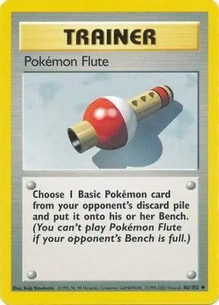 Pokemon Flute 086/102 - Base Set Unlimited - Uncommon Pokémon Card Base Set Pokemon Single Squirtle Squad Card Shop.