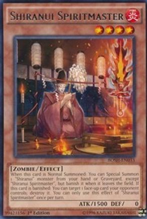 Shiranui Spiritmaster (BOSH-EN033) - Breakers of Shadow 1st Edition Breakers of Shadow Yugioh Single Squirtle Squad Card Shop.
