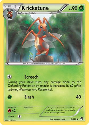 Kricketune/122 - Reverse Holofoil XY BREAKpoint - Uncommon XY - BREAKpoint Pokemon Single Squirtle Squad Card Shop.