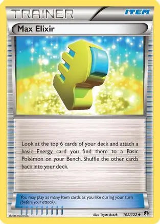 Max Elixir 102 - Reverse Holofoil XY BREAKpoint - Uncommon