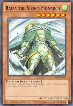 Raiza the Storm Monarch (SR01-EN009) - Structure Deck: Emperor of Darkness Unlimited Structure Deck: Emperor of Darkness Yugioh Single Squirtle Squad Card Shop.