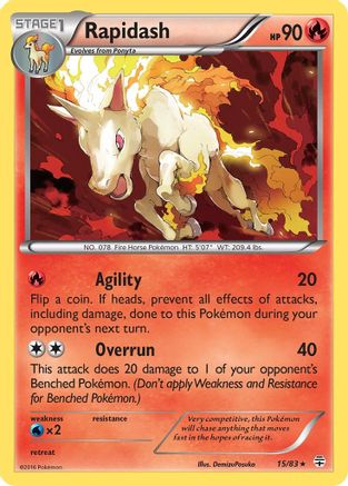 Rapidash 015 Generations - Rare Generations Pokemon Single Squirtle Squad Card Shop.