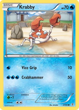 Krabby - Reverse Holofoil Generations - Common Generations Pokemon Single Squirtle Squad Card Shop.