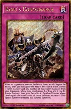 King's Consonance (PGL3-EN019) - Premium Gold: Infinite Gold 1st Edition Premium Gold: Infinite Gold Yugioh Single Squirtle Squad Card Shop.