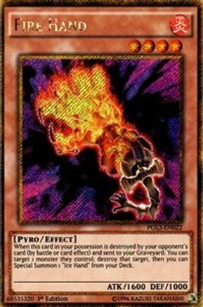 Fire Hand (PGL3-EN022) - Premium Gold: Infinite Gold 1st Edition Premium Gold: Infinite Gold Yugioh Single Squirtle Squad Card Shop.