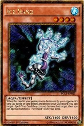 Ice Hand (PGL3-EN023) - Premium Gold: Infinite Gold 1st Edition Premium Gold: Infinite Gold Yugioh Single Squirtle Squad Card Shop.