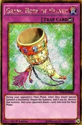Grand Horn of Heaven (PGL3-EN040) - Premium Gold: Infinite Gold 1st Edition Premium Gold: Infinite Gold Yugioh Single Squirtle Squad Card Shop.