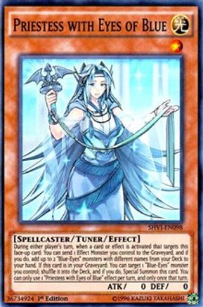 Priestess with Eyes of Blue (SHVI-EN098) - Shining Victories 1st Edition Shining Victories Yugioh Single Squirtle Squad Card Shop.