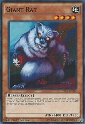 Giant Rat (YS16-EN020) - Starter Deck: Yuya 1st Edition Starter Deck: Yuya Yugioh Single Squirtle Squad Card Shop.