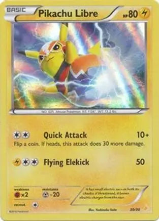 Pikachu Libre (30 (30 - Holo) 030 - Holofoil XY Trainer Kit Pikachu Libre & Suicune - Common