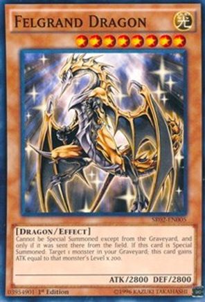 Felgrand Dragon (SR02-EN005) - Structure Deck: Rise of the True Dragons 1st Edition Structure Deck: Rise of the True Dragons Yugioh Single Squirtle Squad Card Shop.