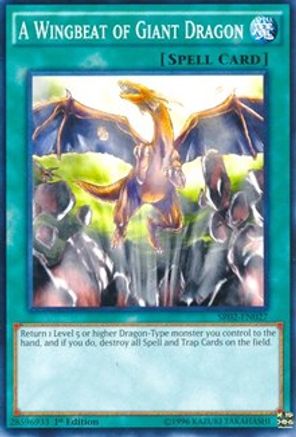 A Wingbeat of Giant Dragon (SR02-EN027) - Structure Deck: Rise of the True Dragons 1st Edition Structure Deck: Rise of the True Dragons Yugioh Single Squirtle Squad Card Shop.