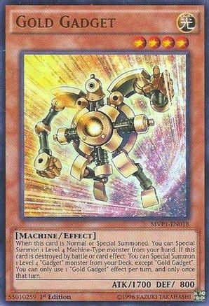 Gold Gadget (MVP1-EN018) - The Dark Side of Dimensions Movie Pack 1st Edition The Dark Side of Dimensions Movie Pack Yugioh Single Squirtle Squad Card Shop.