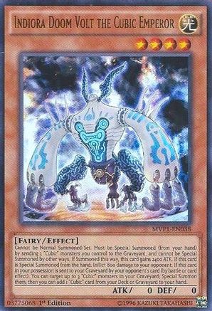 Indiora Doom Volt the Cubic Emperor (MVP1-EN038) - The Dark Side of Dimensions Movie Pack 1st Edition The Dark Side of Dimensions Movie Pack Yugioh Single Squirtle Squad Card Shop.