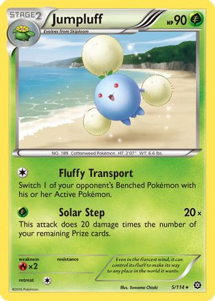 Jumpluff 005 - Reverse Holofoil XY Steam Siege - Rare XY - Steam Siege Pokemon Single Squirtle Squad Card Shop.