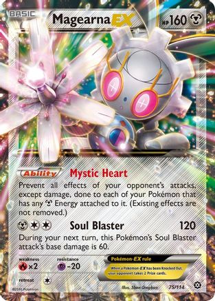Magearna EX 075 - Holofoil XY Steam Siege - Ultra Rare XY - Steam Siege Pokemon Single Squirtle Squad Card Shop.
