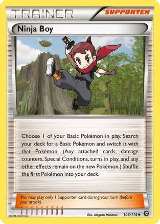 Ninja Boy 103 - Reverse Holofoil XY Steam Siege - Uncommon
