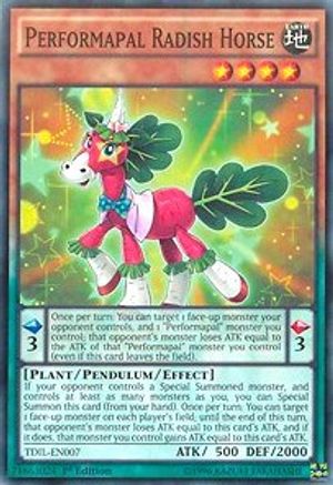 Performapal Radish Horse (TDIL-EN007) - The Dark Illusion 1st Edition The Dark Illusion Yugioh Single Squirtle Squad Card Shop.