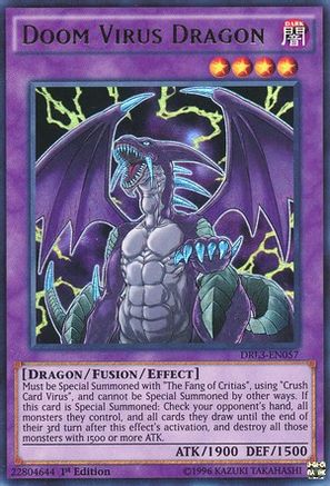 Doom Virus Dragon (DRL3-EN057) - Dragons of Legend: Unleashed 1st Edition Dragons of Legend: Unleashed Yugioh Single Squirtle Squad Card Shop.
