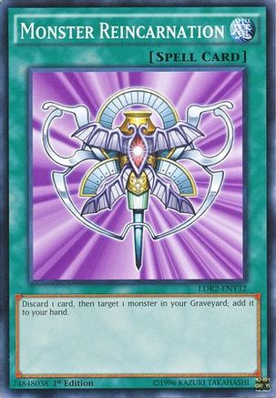 Monster Reincarnation (LDK2-ENY32) - Legendary Decks II 1st Edition Legendary Decks II Yugioh Single Squirtle Squad Card Shop.