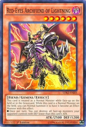 Red-Eyes Archfiend of Lightning (LDK2-ENJ03) - Legendary Decks II 1st Edition Legendary Decks II Yugioh Single Squirtle Squad Card Shop.