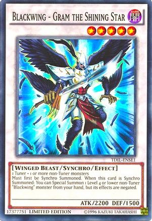 Blackwing - Gram the Shining Star (TDIL-ENSE1) - The Dark Illusion Limited The Dark Illusion Yugioh Single Squirtle Squad Card Shop.